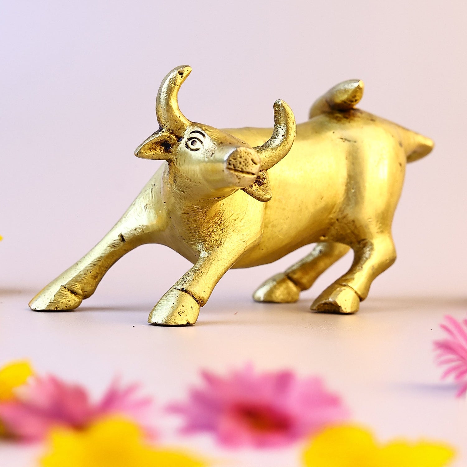 Brass Kamdhenu Cow Plain
