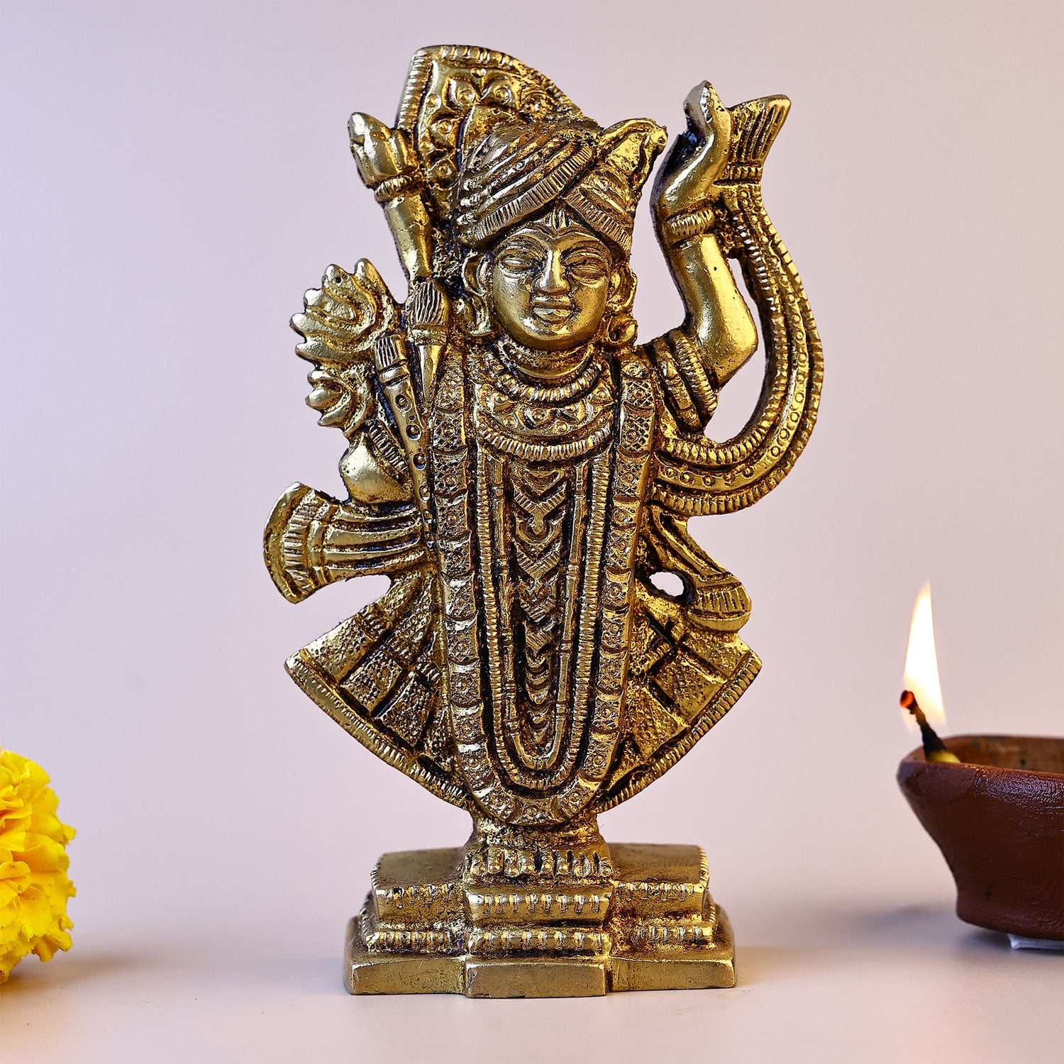 Brass Shrinath Ji Sculpture