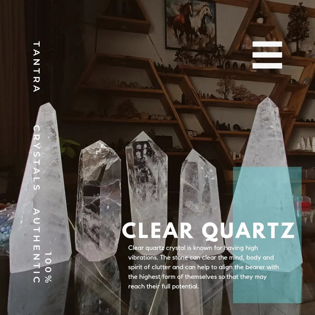 Clear quartz crystal