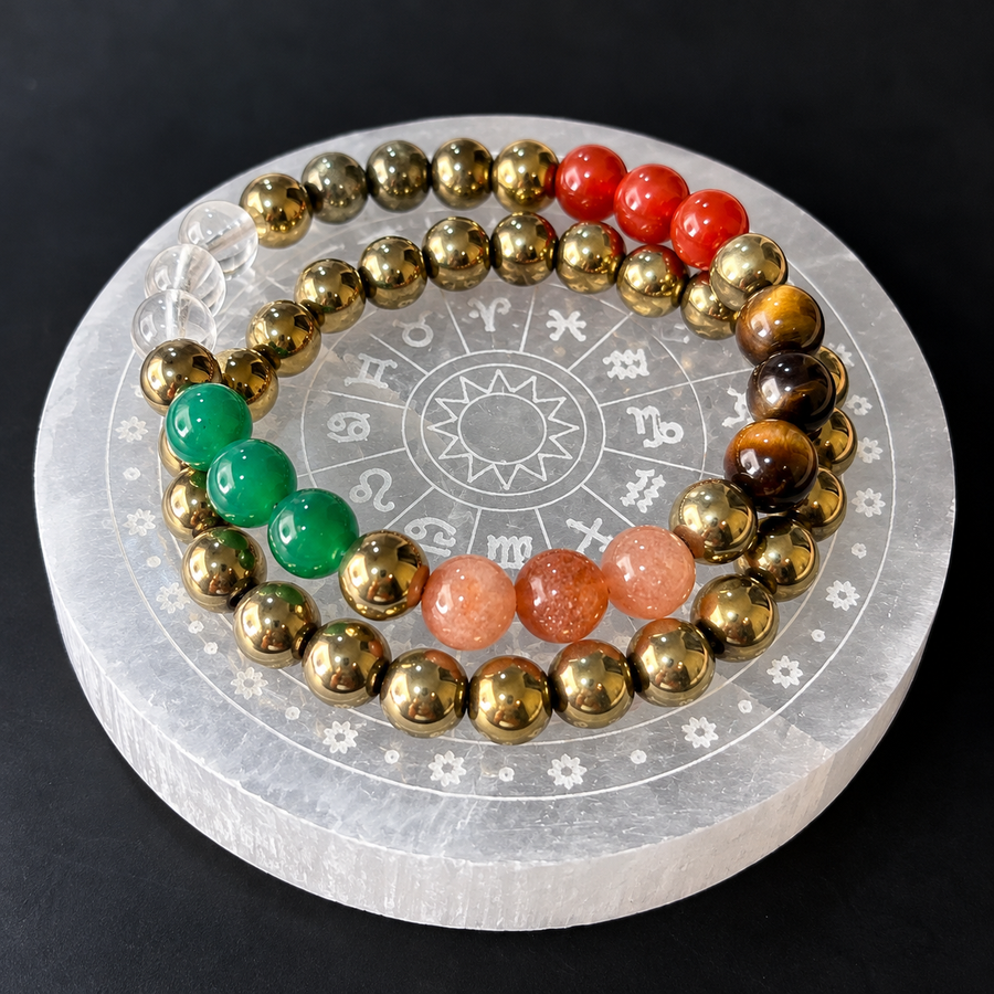 7 Chakra Selenite Crystal Charging Tower