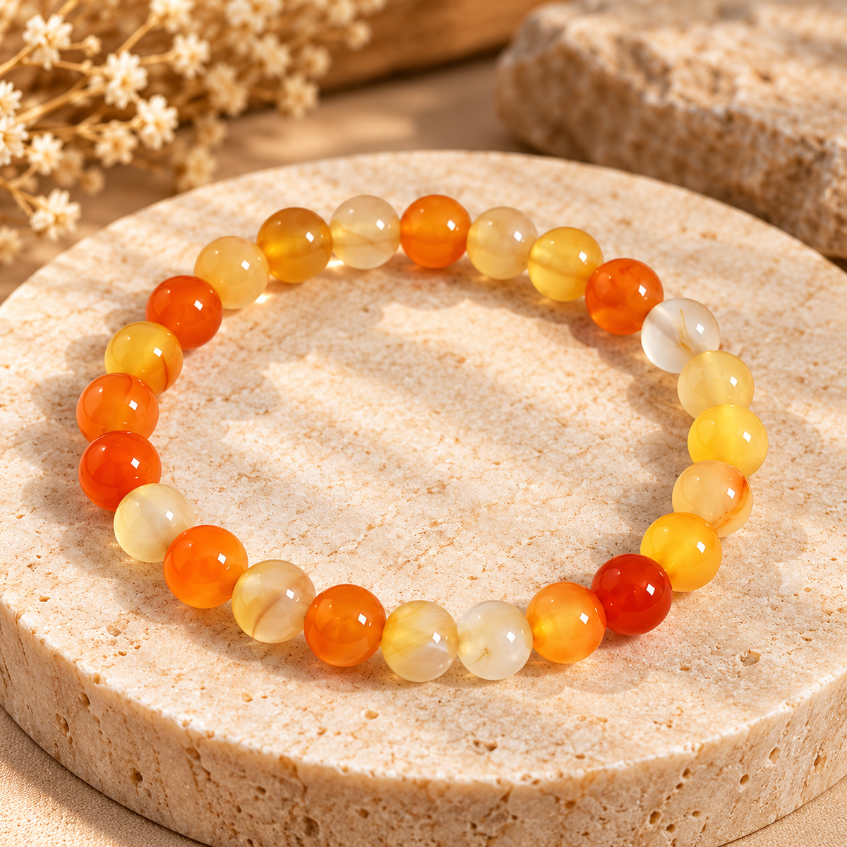 Carnelian Bracelet Success, Prosperity, Confidence & Vitality