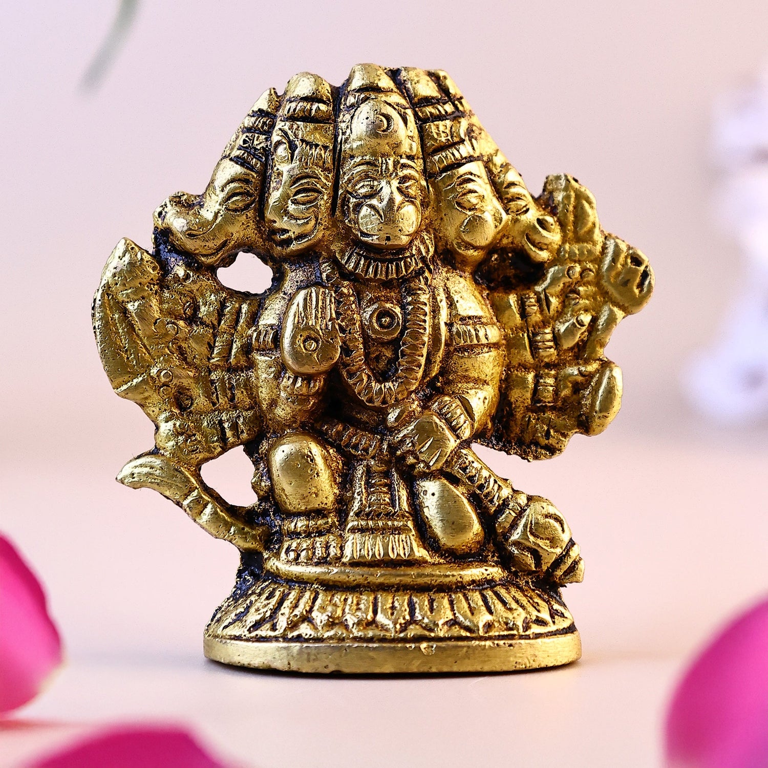 Small Brass Panchmukhi Hanuman Ji Idol