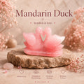 Natural Rose Quartz Mandarin Duck Pair