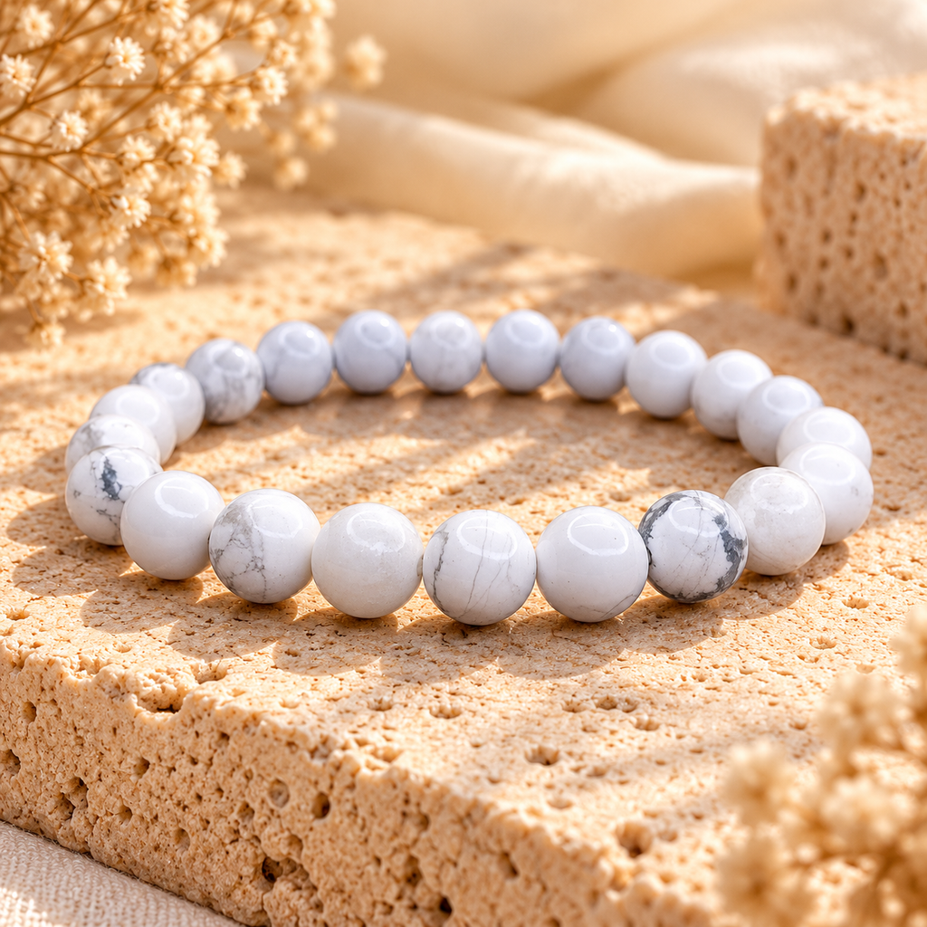 Howlite Bracelet Calmness, Relaxation, Emotional Balance & Inner Peace