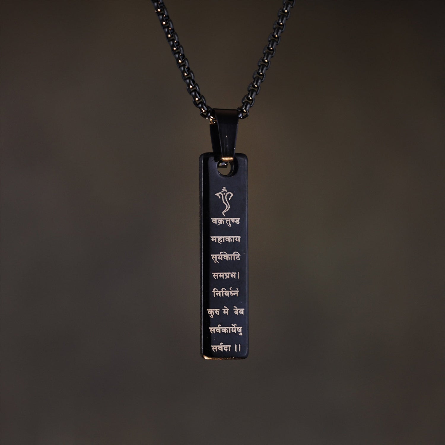 Ganesh Mantra Pendant (IGP Plating)