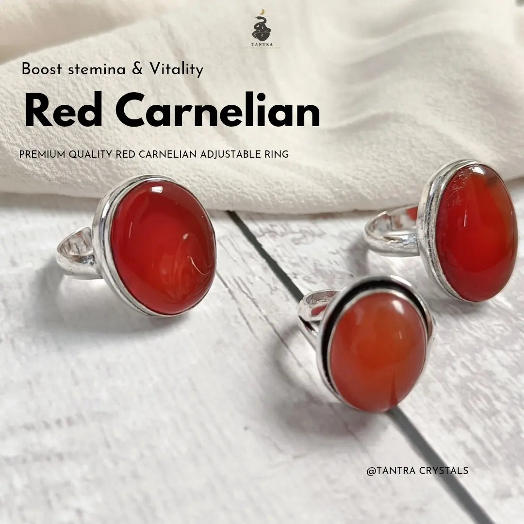 Red Carnelian Adjustable Ring