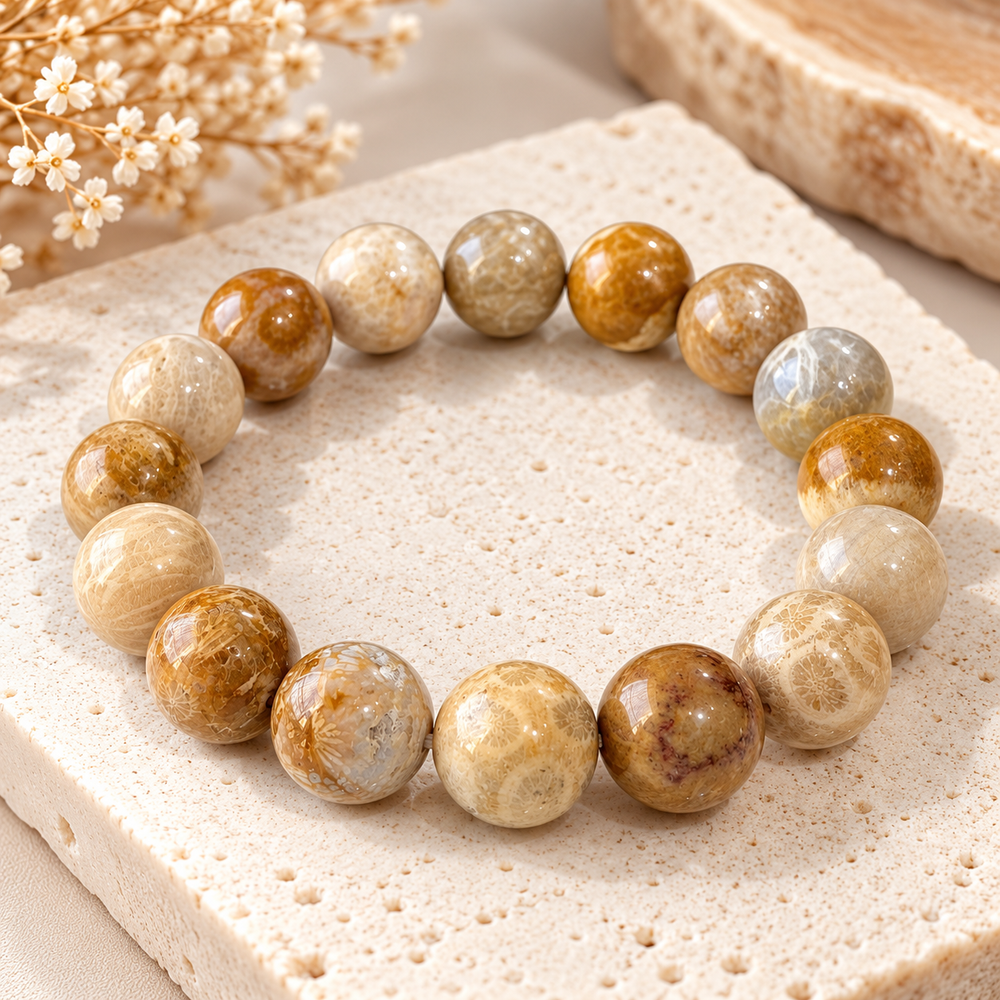 Fossil Coral Jasper Bracelet