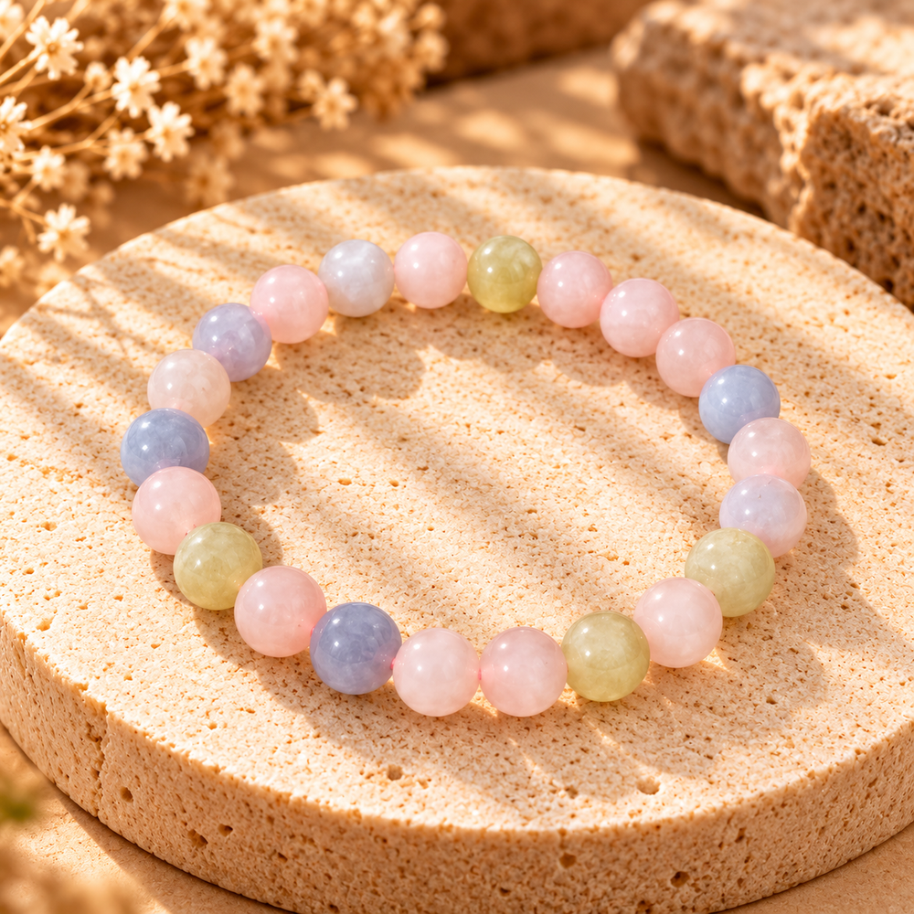 Morganite Bracelet Love, Emotional Healing, Relationships & Heart Energy