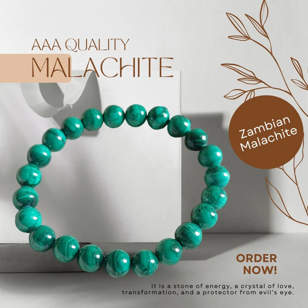 Malachite Bracelet – Transformation, Protection & Positive Energy