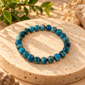 Blue Apatite Bracelet Manifestation, Motivation, Clarity & Spiritual Growth