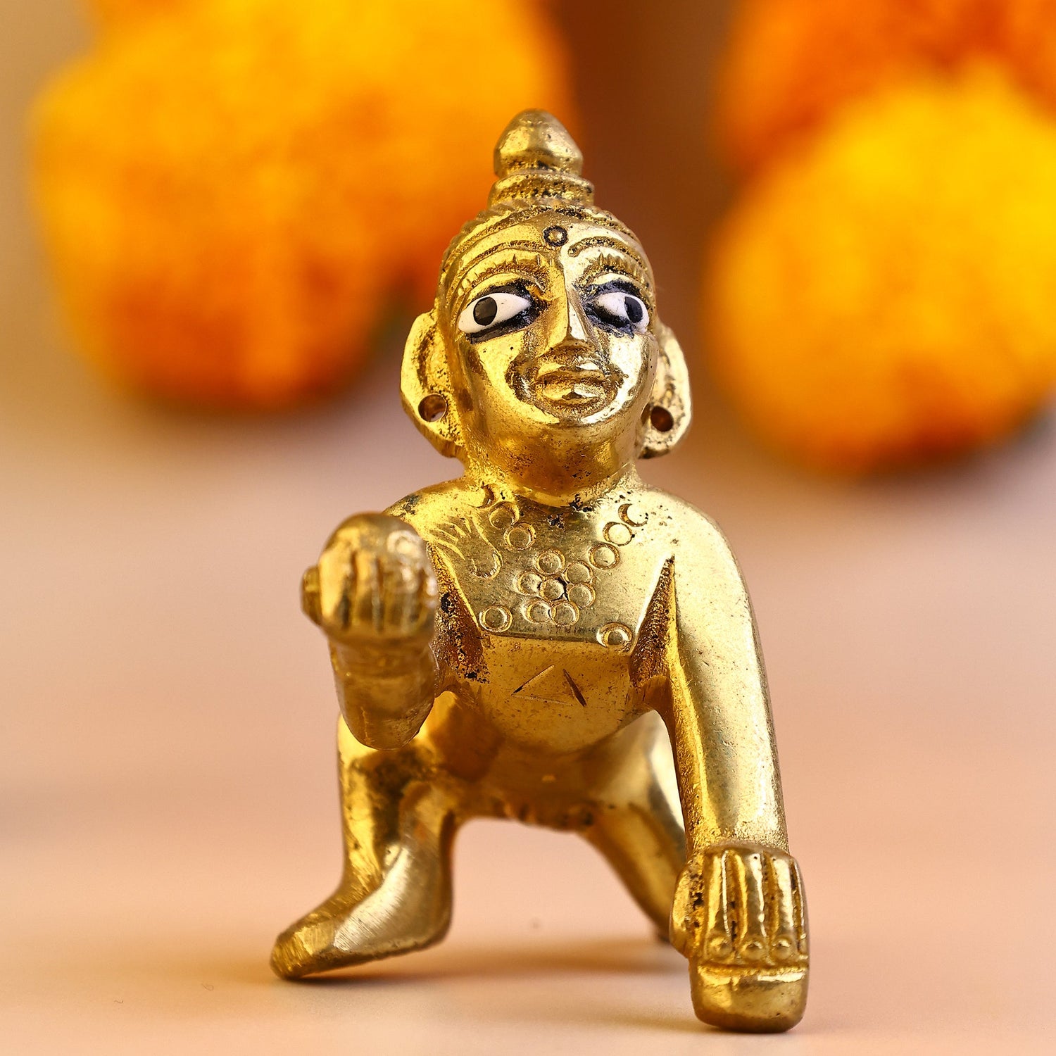 Brass Laddu Gopal Idol