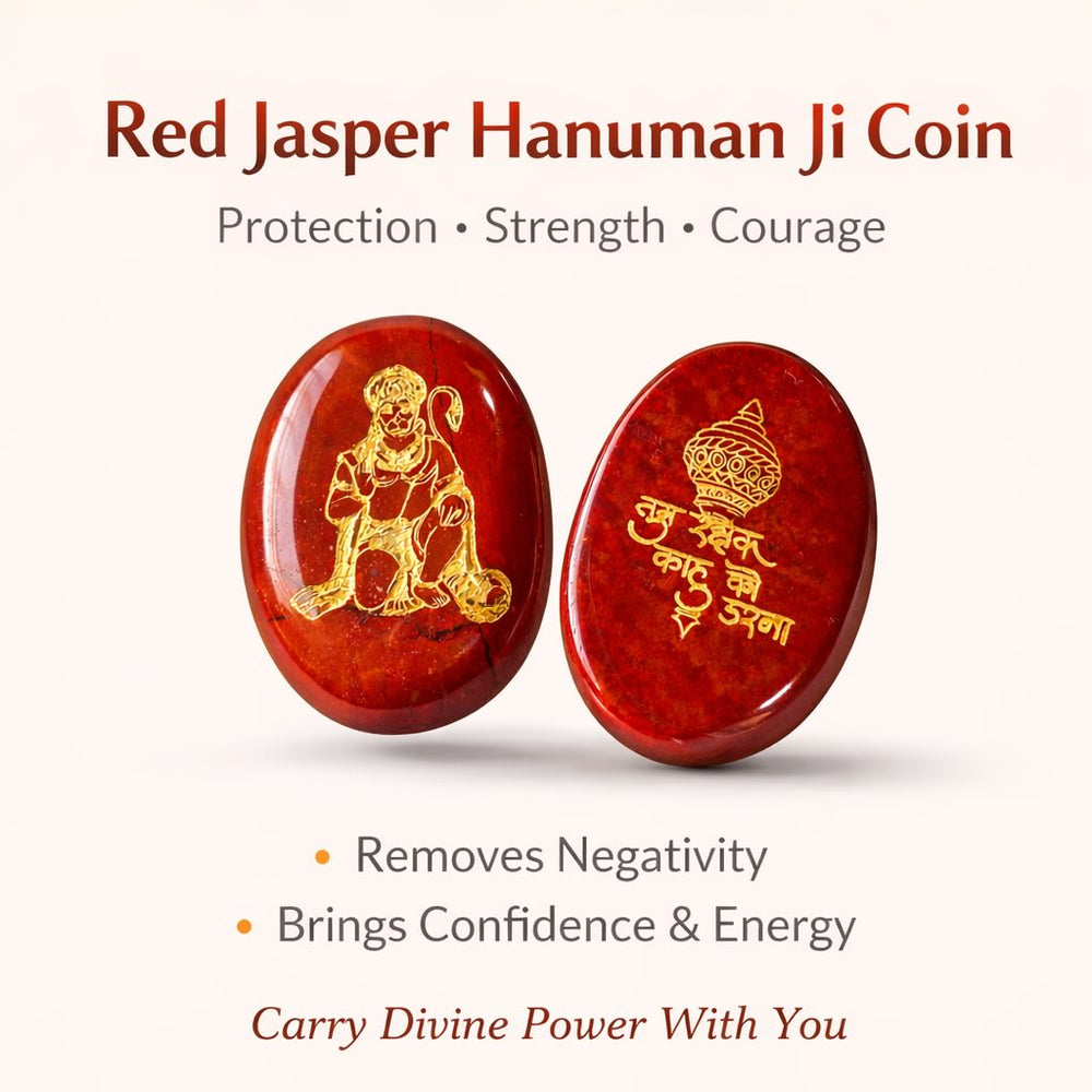 Red Jasper Hanuman Ji Coin