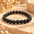 Black Lava Stone Bracelet Grounding, Strength & Energy Balance