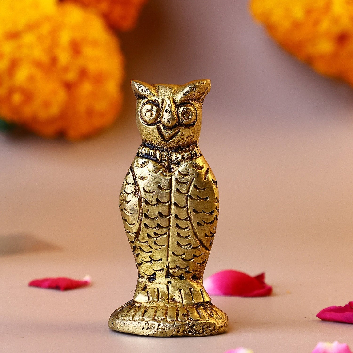 Brass Owl Statue