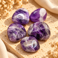 Natural Dark Purple Amethyst Tumbled Stone Calmness, Harmony & Meditation Crystal