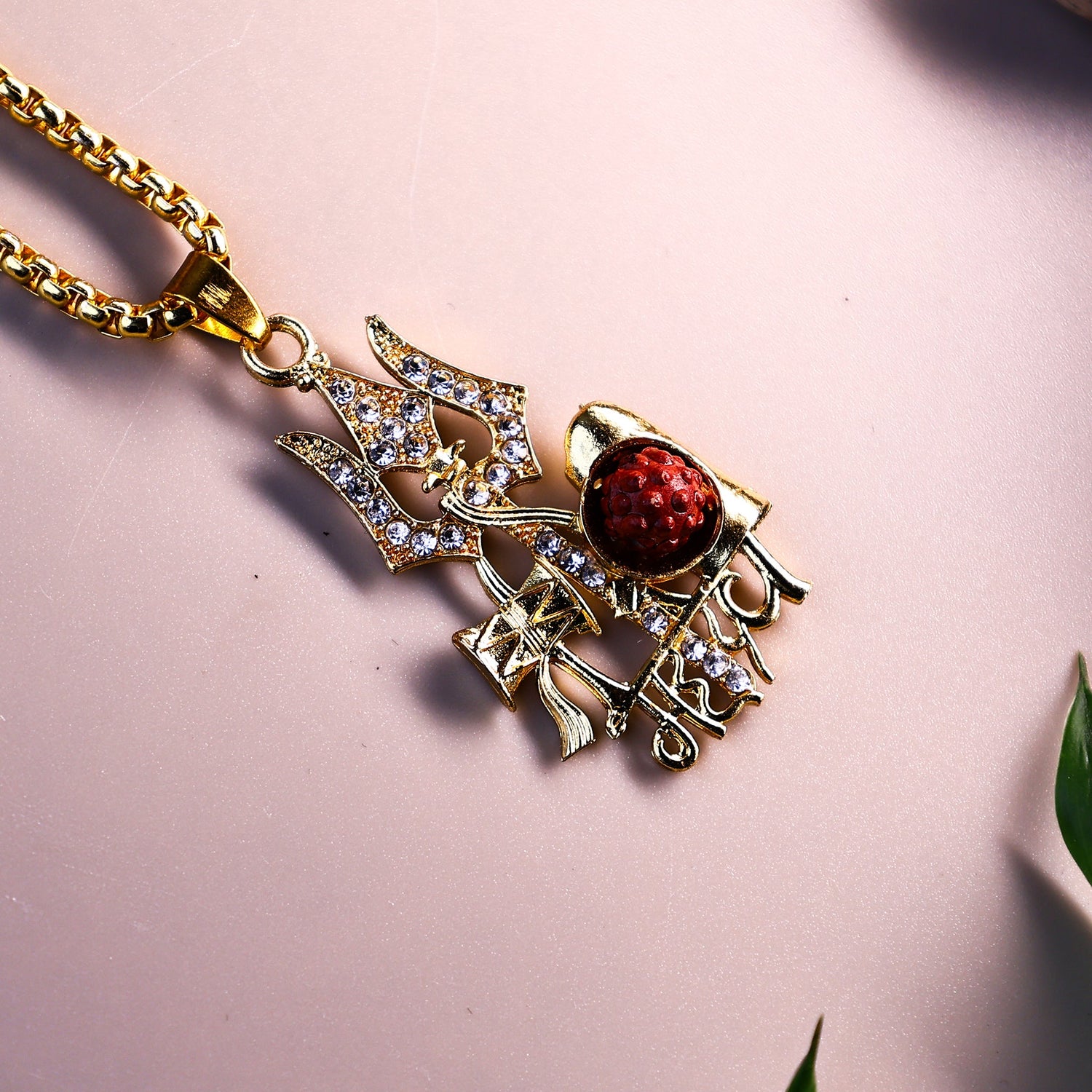 Mahadev Trishul with Damru & Rudraksha Pendant