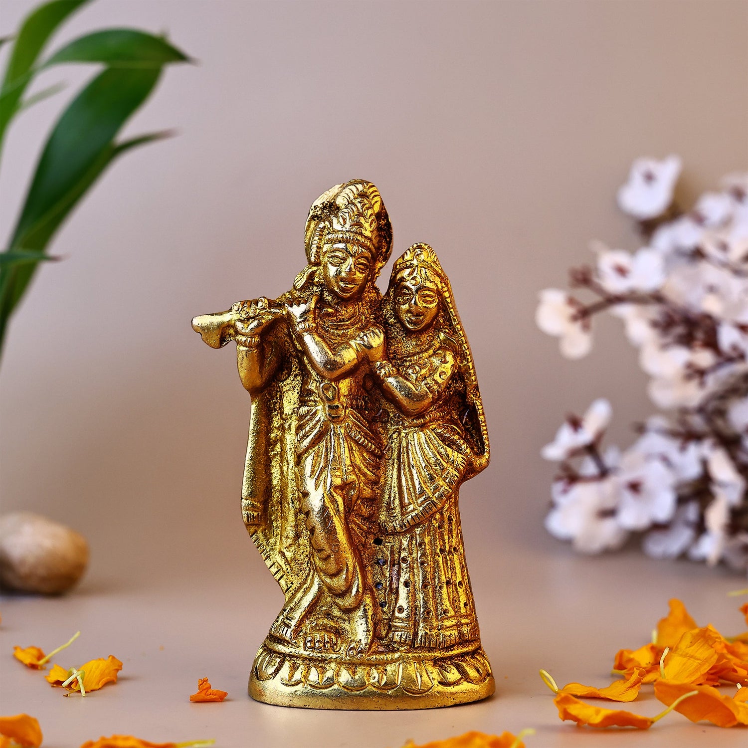 Brass Radha Krishna Statue