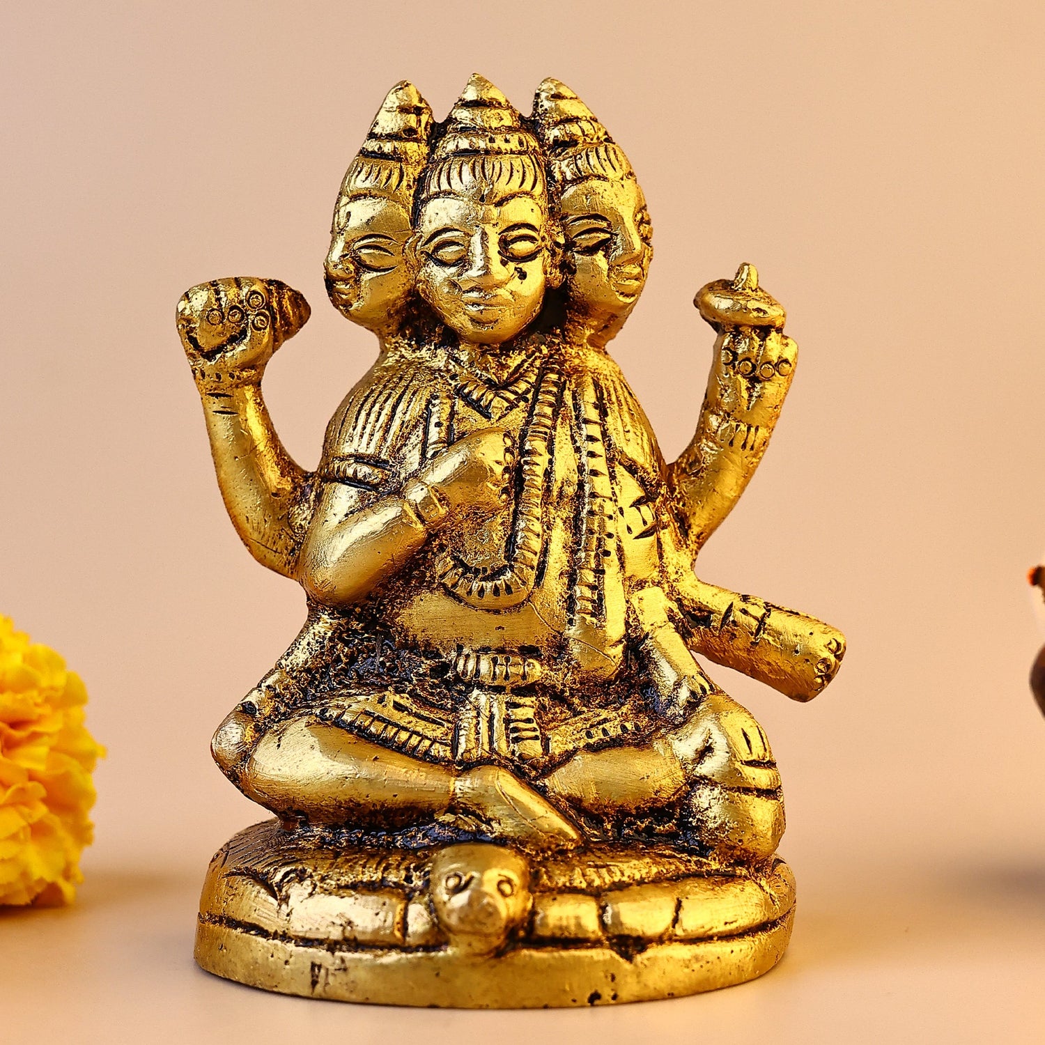 Brass Dattateya Sculpture