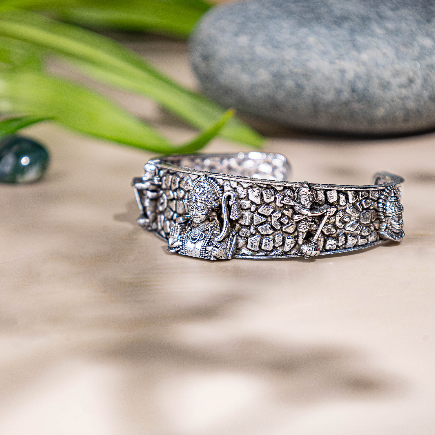 Shree Ram Kada – Silver Oxidized Spiritual Kada for Protection