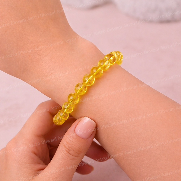 Yellow Citrine Bracelet (Abhimantrit) for Wealth & Success
