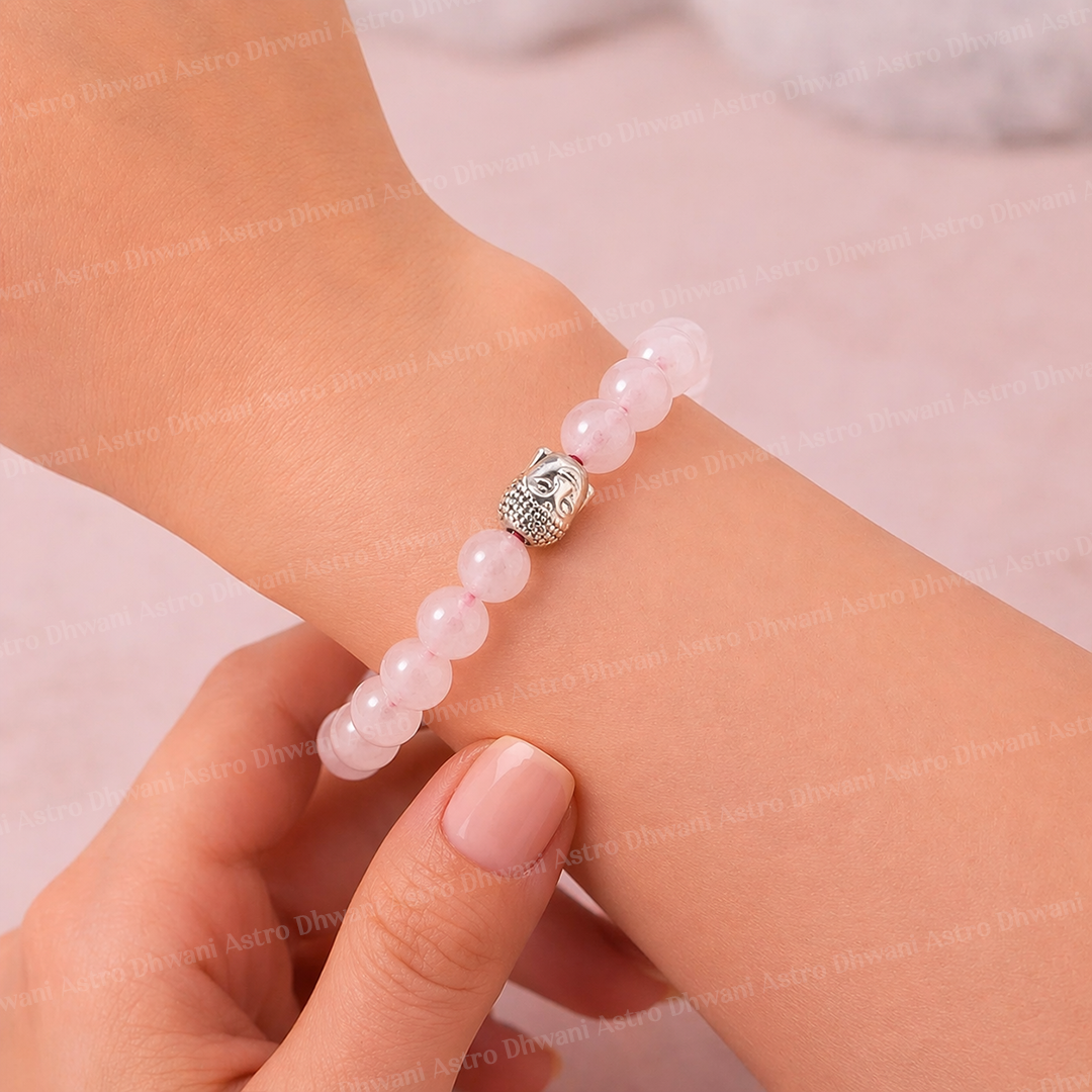 Rose Quartz Bracelet for Love, Relationship Healing & Self-Love