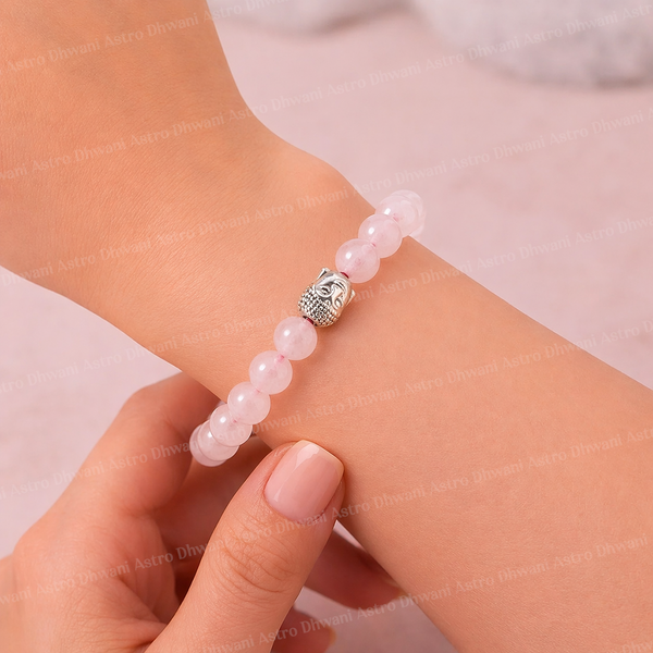 Rose Quartz Bracelet for Love, Relationship Healing & Self-Love
