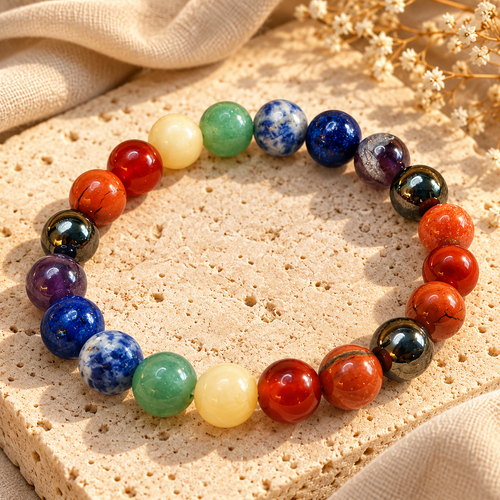 7 Chakra Bracelet  Natural Gemstone Bracelet for Balance, Harmony & Positive Energy