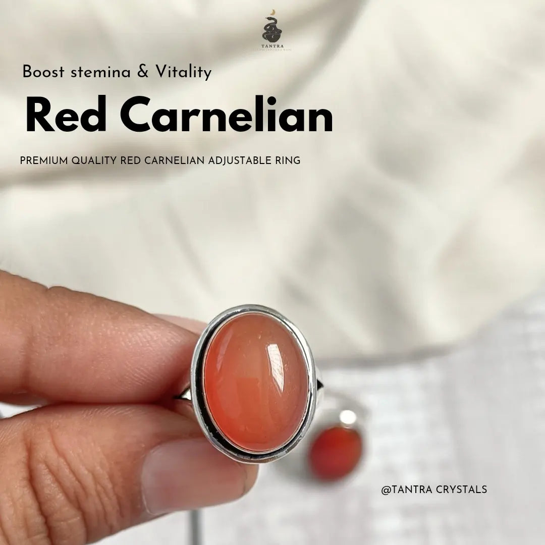 Red Carnelian Adjustable Ring