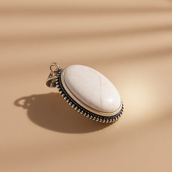 Howlite Oval Stone Pendant