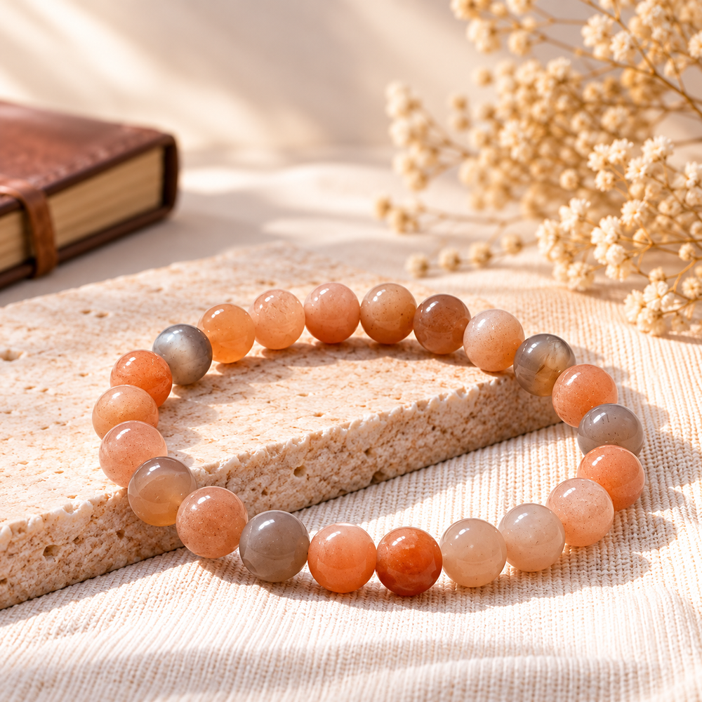 Peach Moonstone Bracelet