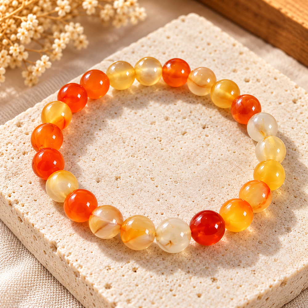 Carnelian Bracelet Success, Prosperity, Confidence & Vitality