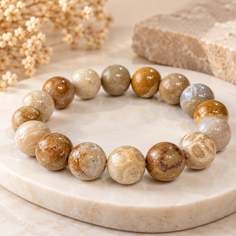 Fossil Coral Jasper Bracelet