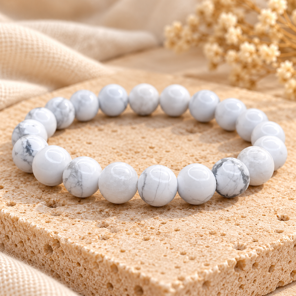 Howlite Bracelet Calmness, Relaxation, Emotional Balance & Inner Peace