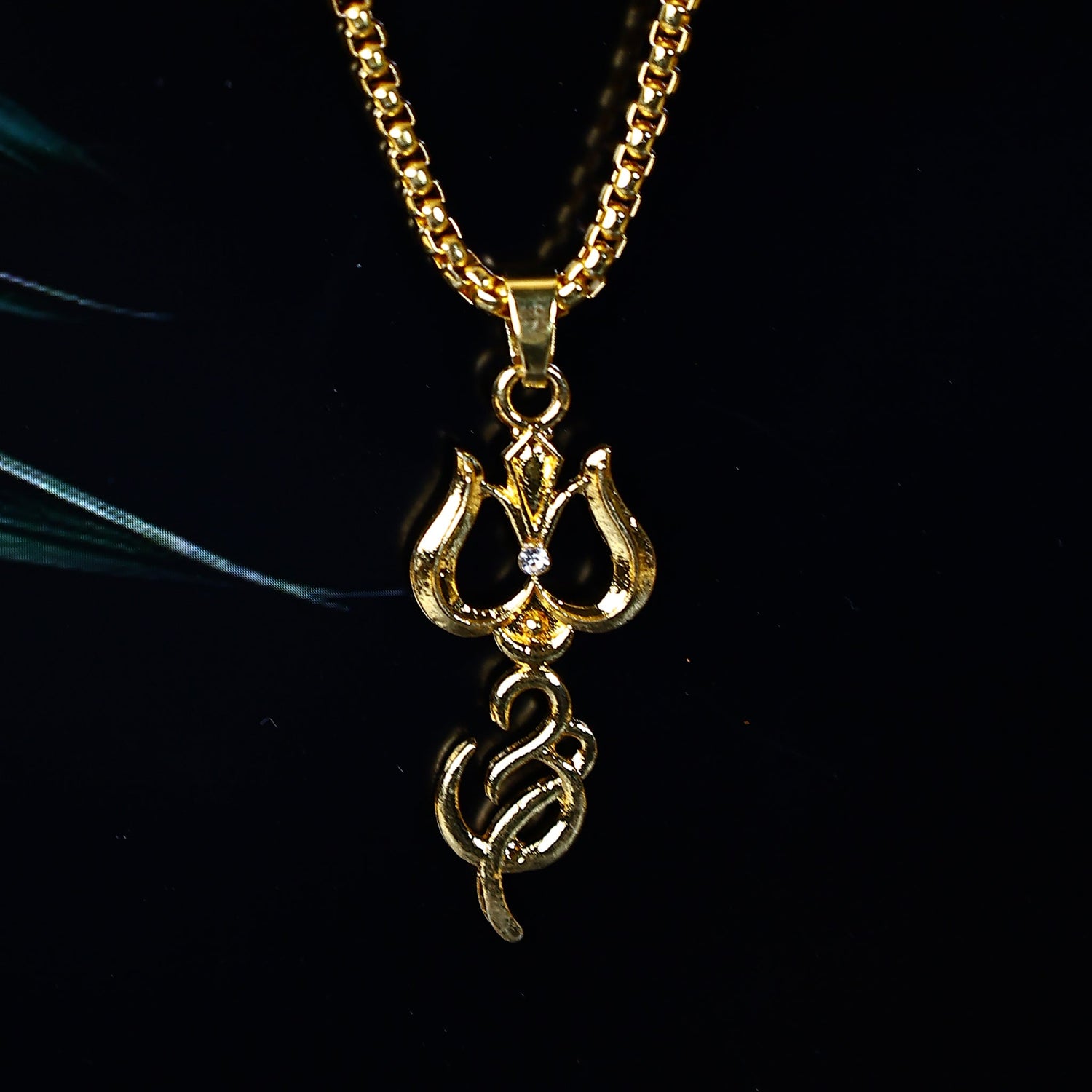 Lord Shiva's Trishul with Om Pendant