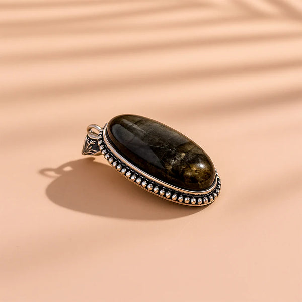 Labradorite Oval Stone Pendant