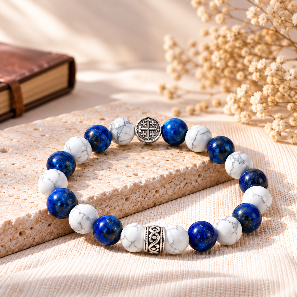 Lapis Lazuli & Howlite Bracelet