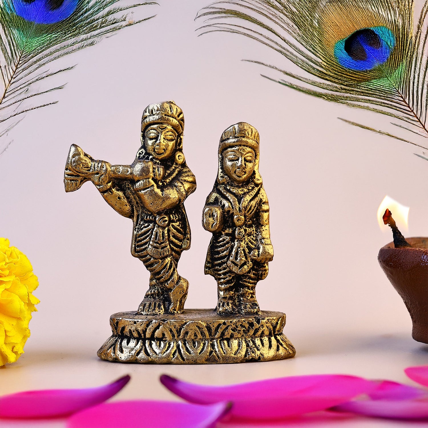 Brass Radha Krishna Murti