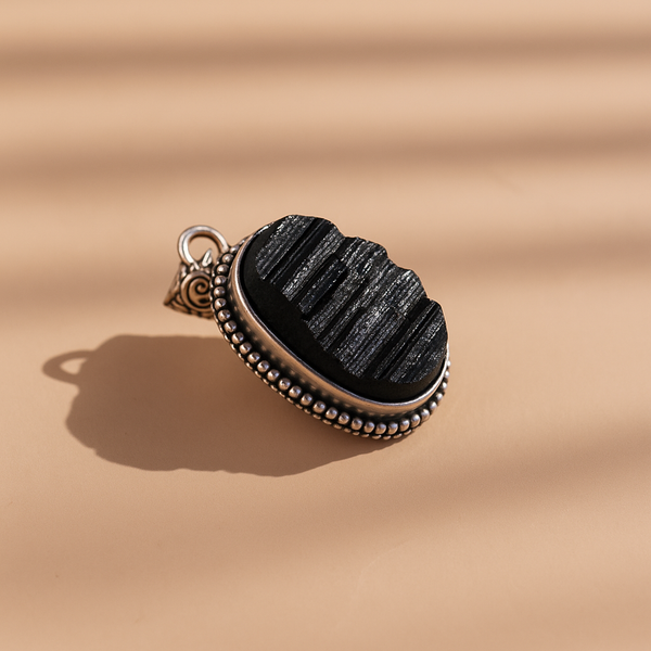 Black Turmaline Stone Pendant