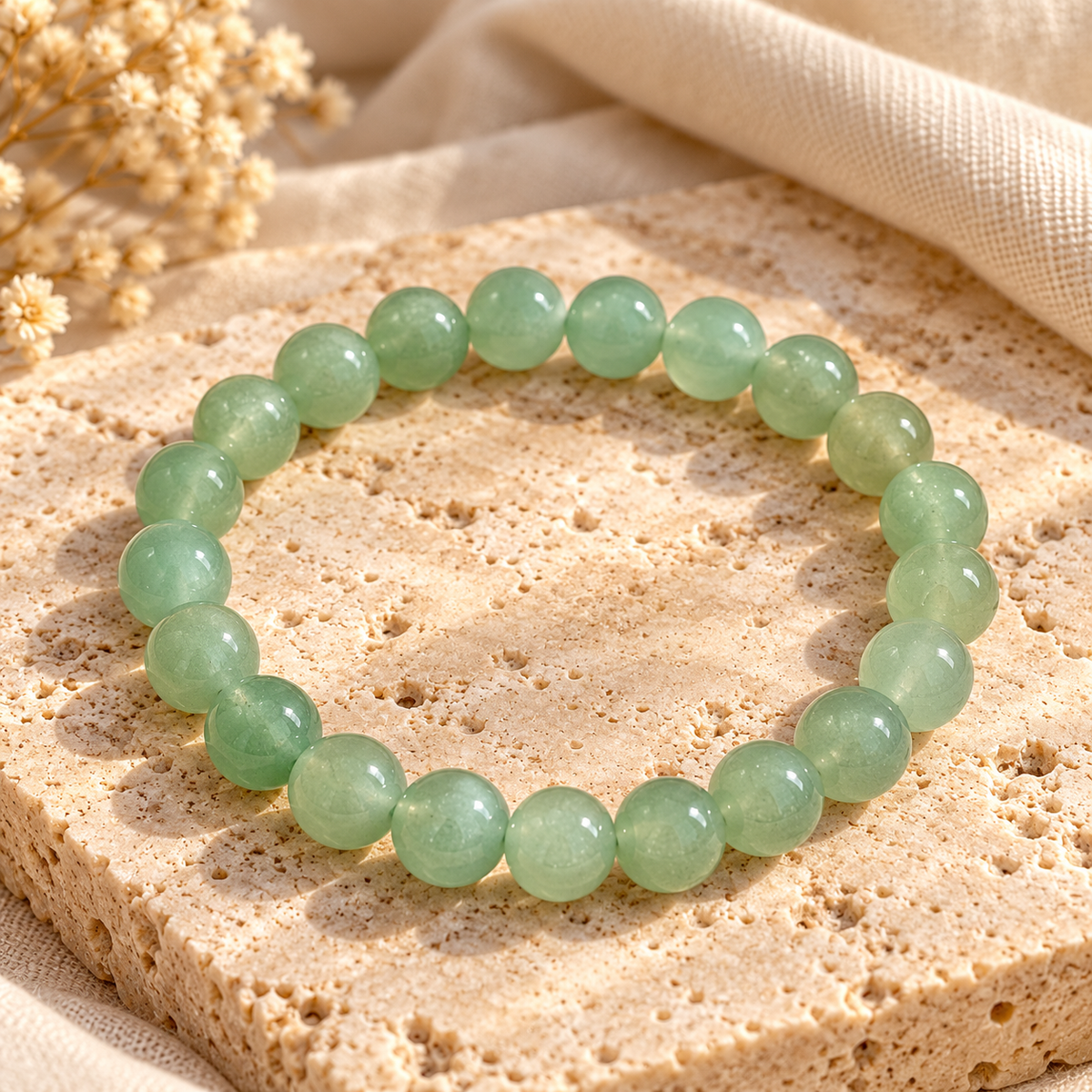 Natural Green Aventurine Bracelet Luck, Business Success, Career Growth & Abundance