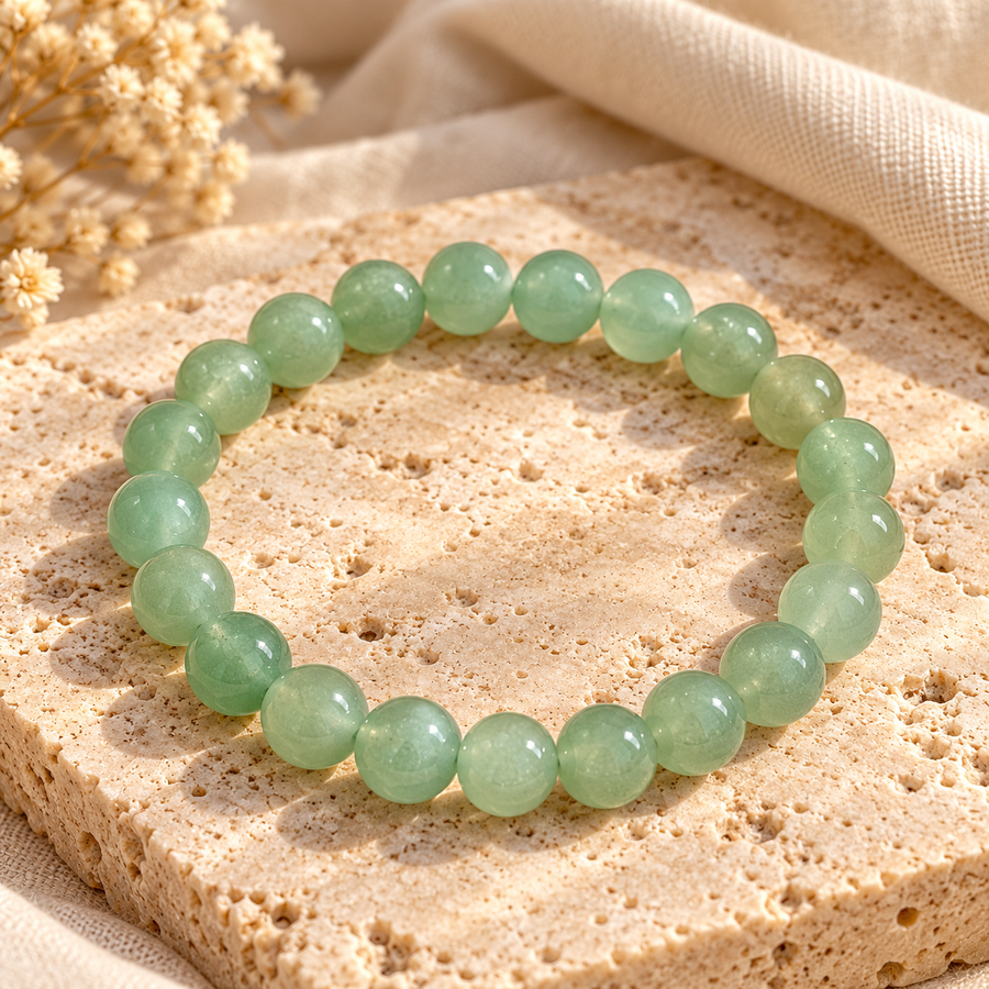 Natural Green Aventurine Bracelet Luck, Business Success, Career Growth & Abundance