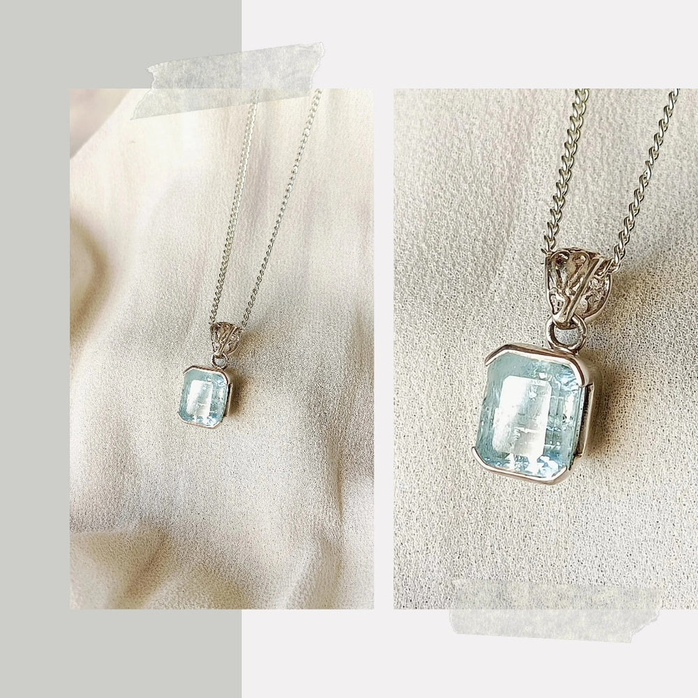 Aquamarine Crystal Pendant