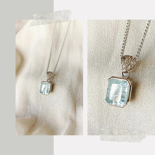 Aquamarine Crystal Pendant