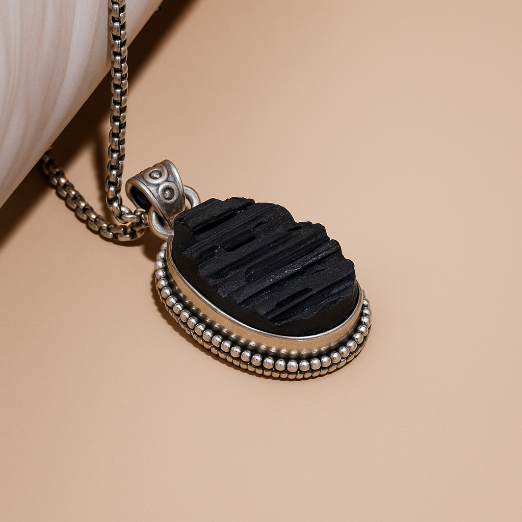 Black Turmaline Stone Pendant