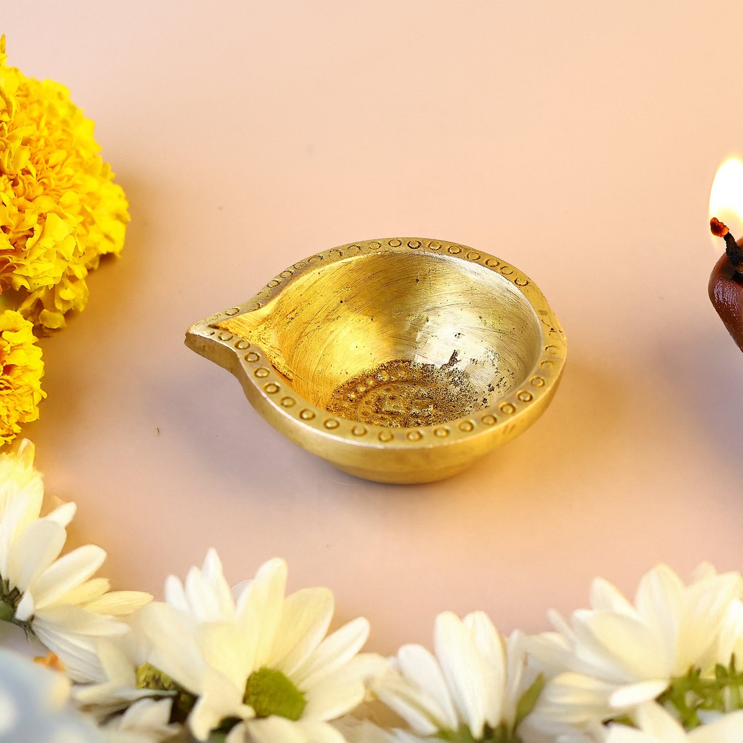 Brass Swastik Diya