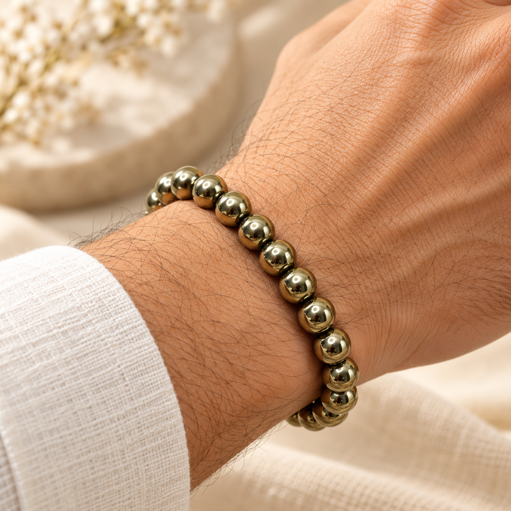 Natural Pyrite Bracelet Wealth, Abundance, Protection & Confidence