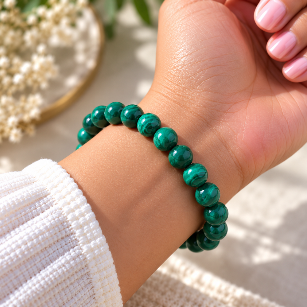 Malachite Bracelet – Transformation, Protection & Positive Energy