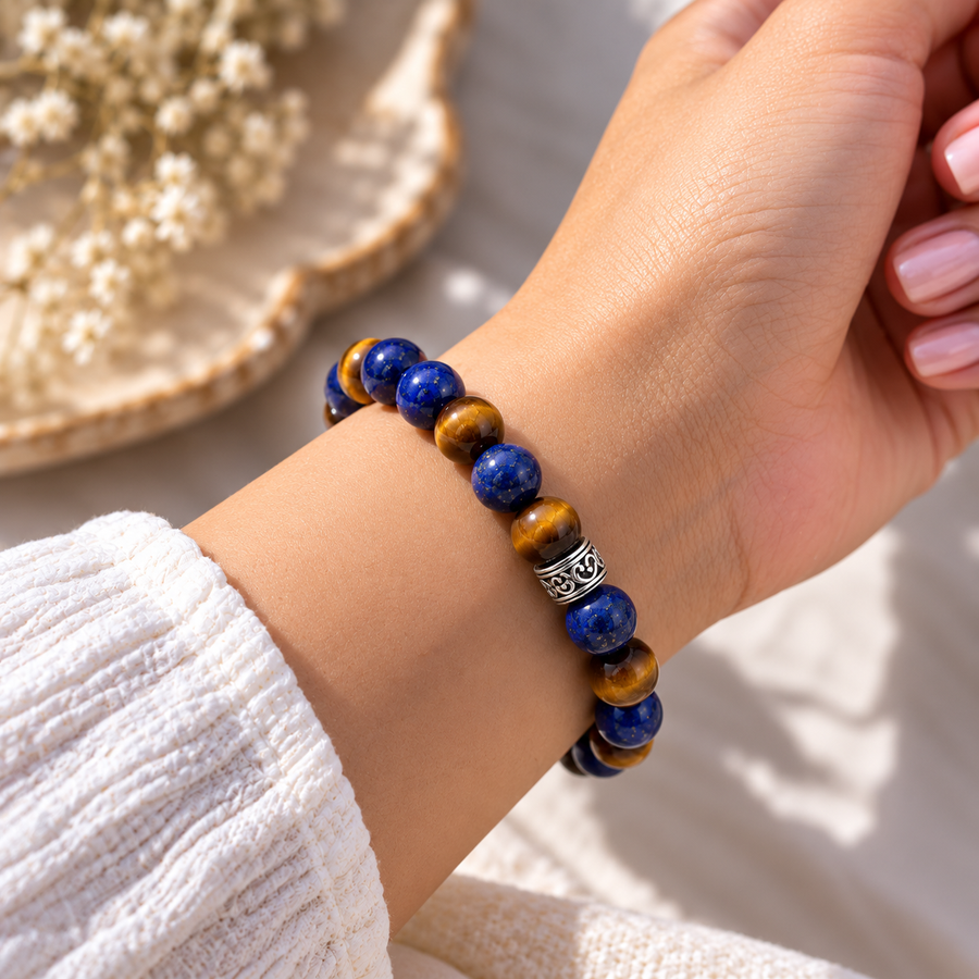 Lapis Lazuli & Tiger’s Eye Bracelet
