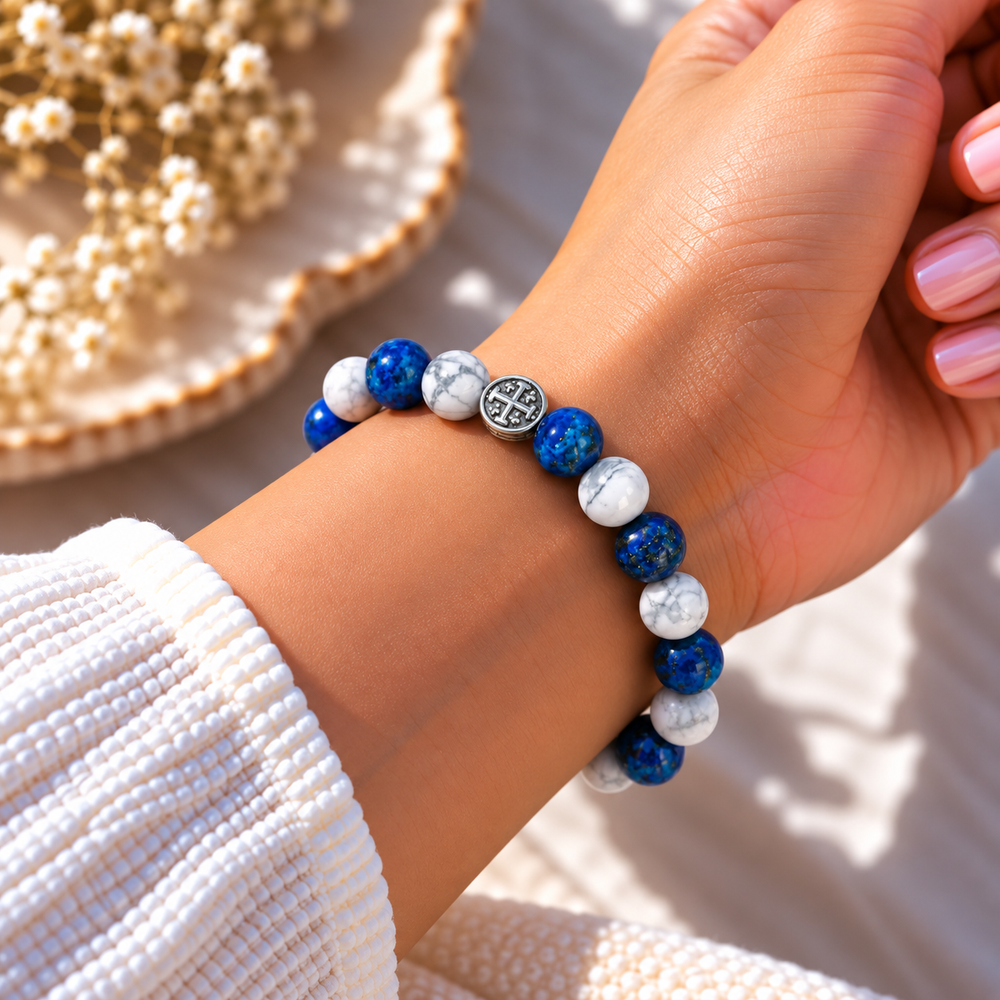 Lapis Lazuli & Howlite Bracelet