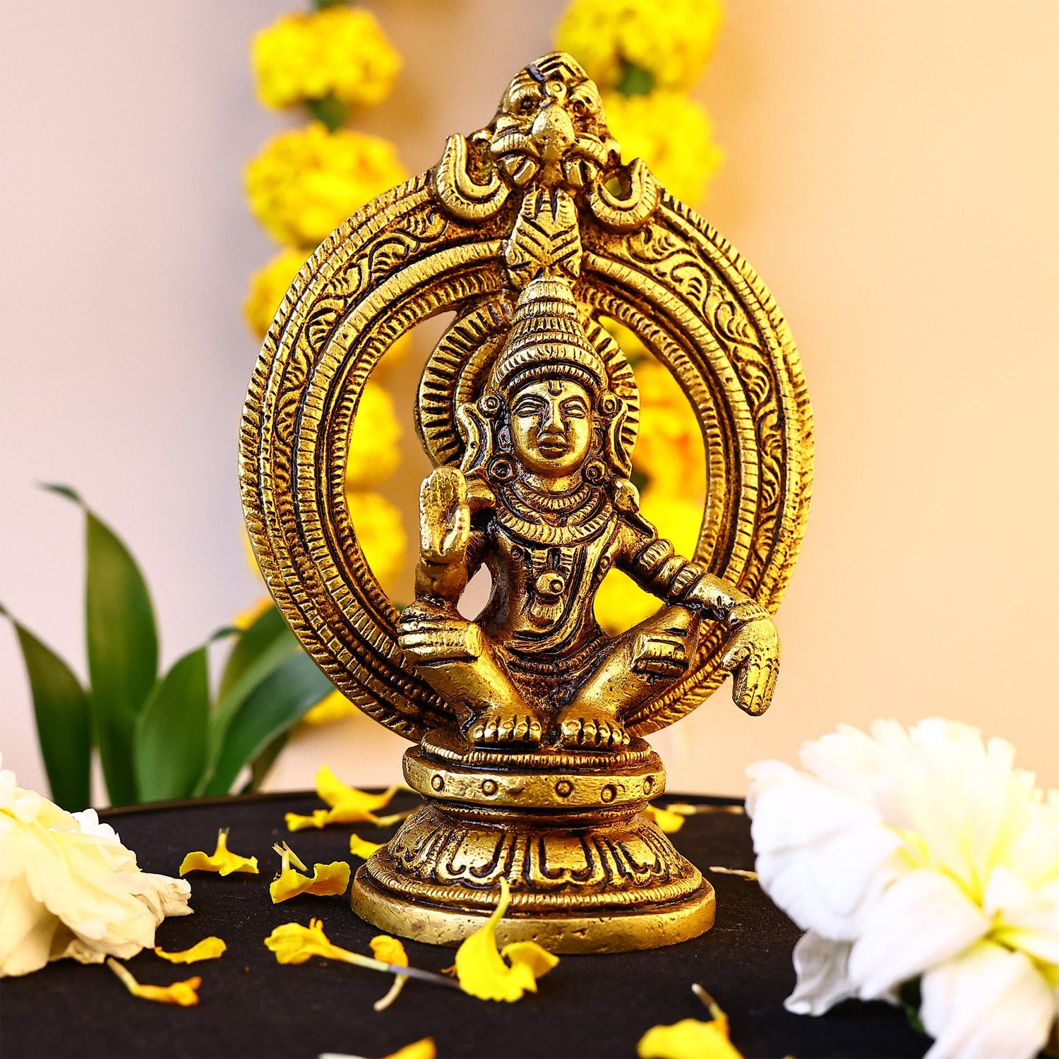 Brass Ayyappa Swamy Statue