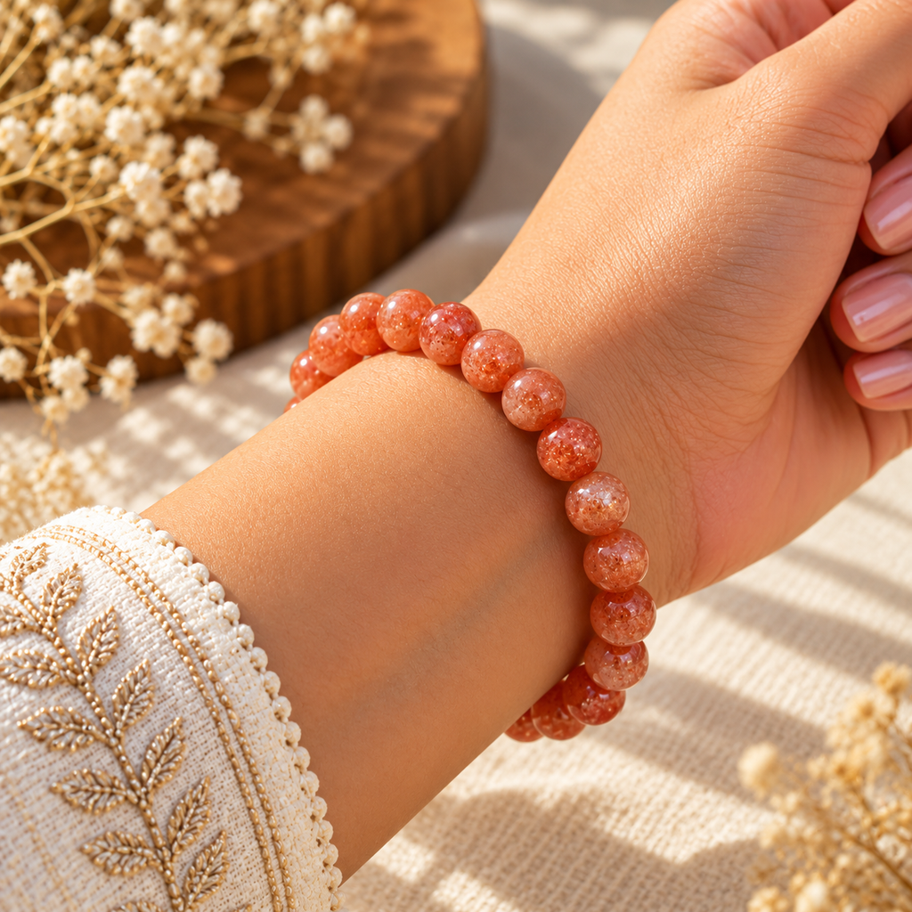 Sunstone Bracelet  Leadership, Confidence, Happiness & Manifestation
